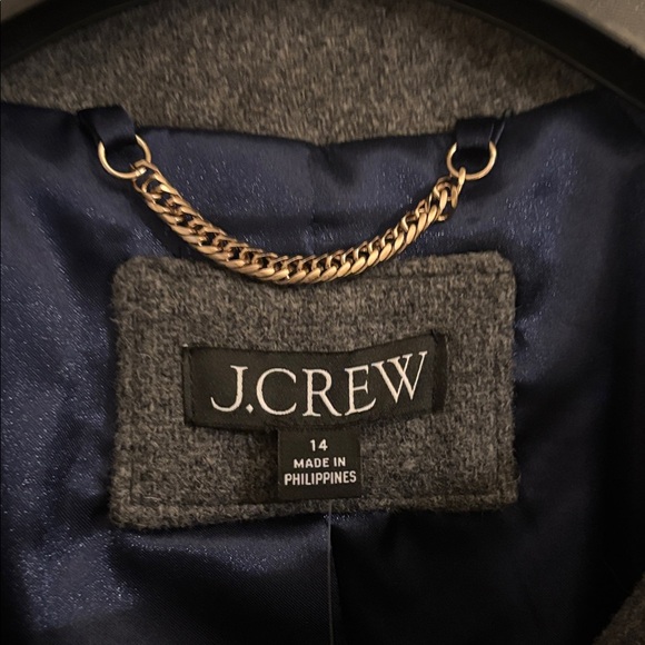 ๐ฆ {PRICE FIRM} J. Crew Toscana Coat in Italian Cloth Wool Blend ~ Gunmetal - Picture 6 of 10